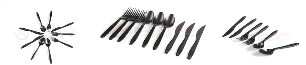 16 Cavities Plastic Spoon Knife Fork Injection Mould