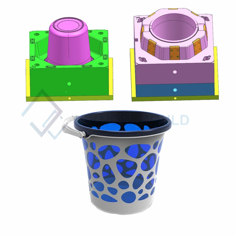 High Quality Plastic Bucket Mould with Handle Plastic Wash Bucket Injection Mould