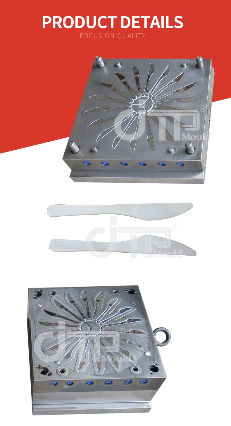 Customized Design Disposable Tableware 40 Cavities Plastic Injection Knife Mould