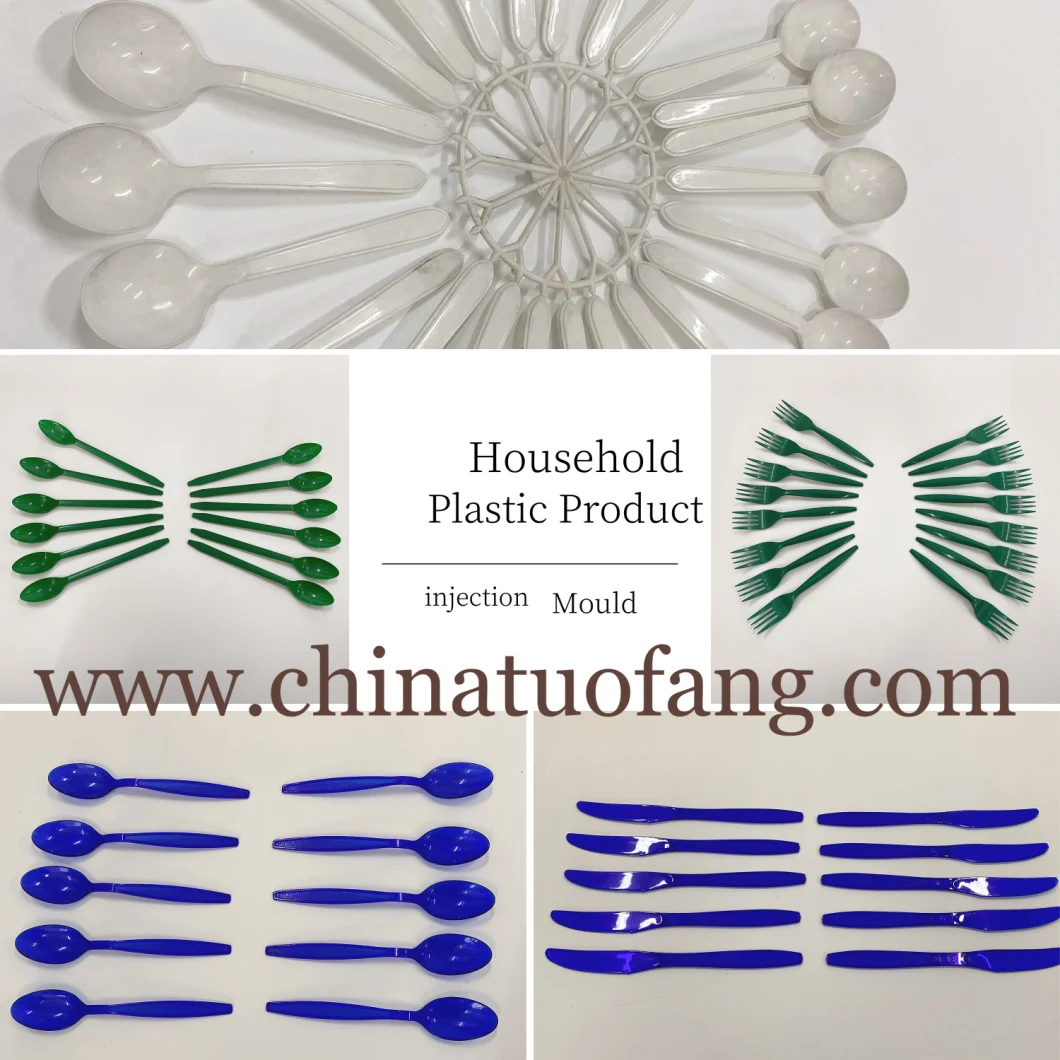Customized Design 32 /48 Cavities Cold/Hot Runner Knife Mould Spoon Mould Fork Plastic Injection Mould