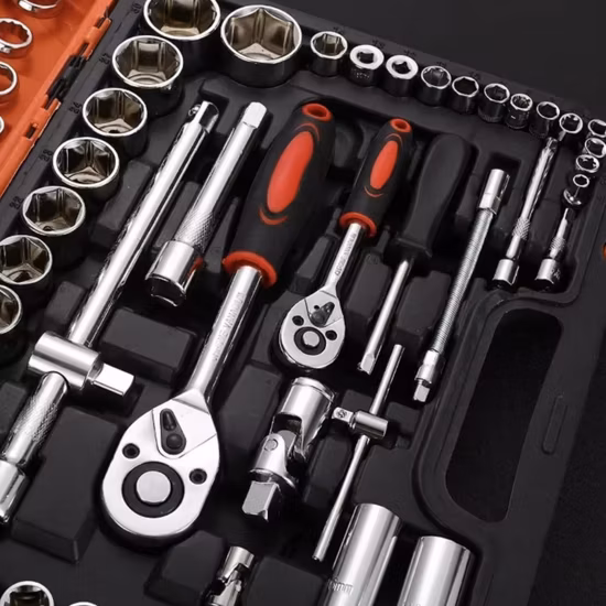 Low MOQ 46 PCS 1/4" Torque Wrench Socket Set Household Bike Bicycle Repairing with Plastic Tool Box
