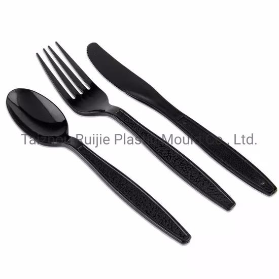 Customized Plastic Injection Knife Spoon Moulds Disposable Salad Fork Molds