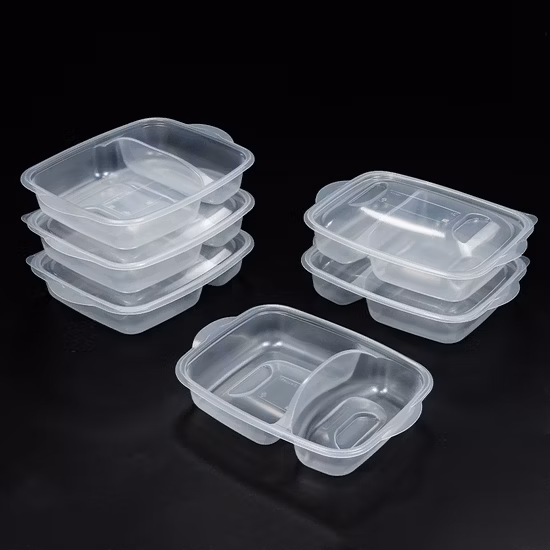 Hot Sell Factory Direct Sales Portable Food Container Salad Lunch Box with Lid Leakproof Take Away Box Microwavable Plastic Injection Food Box Food Storage