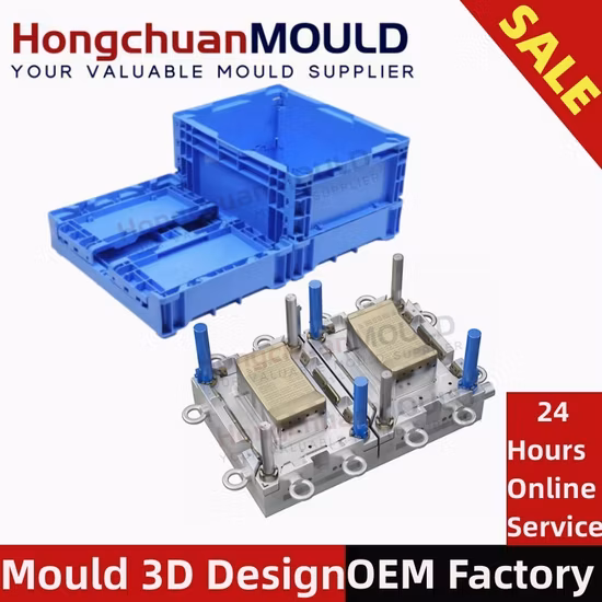 Cheaper Second Hand Plastic Injection Used Crate Molds, Turnover Box Molding, Folded Circulating Box Collapsible Revolving Case Molds
